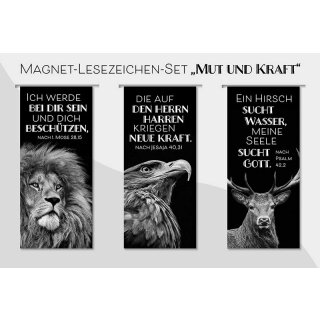 Magnetlesezeichen - Set - Mut und Kraft