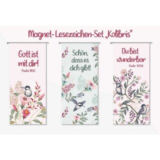 Magnetlesezeichen - Set - Kolibris