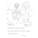 Ansicht Hirte mit Schafen