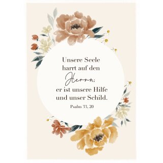 Postkarte - Psalm 33,20