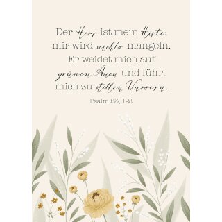 Postkarte - Psalm 23,1-2