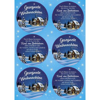 Aufkleber - Gesegnete Weihnachten
