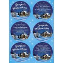 Aufkleber - Gesegnete Weihnachten