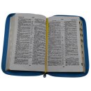 Библия - Кожаная обложка - kожзаменитель - голубая