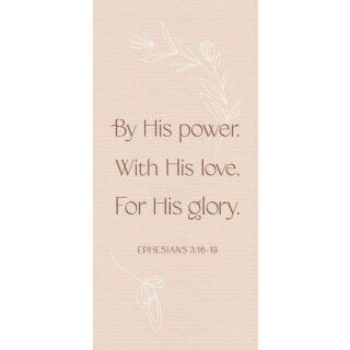 Metallschild - For his Glory