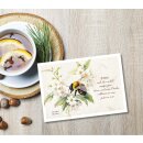 Postkarte - Hummel an Blüten