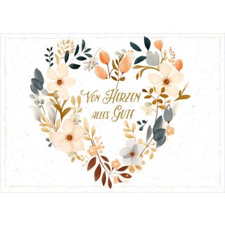 Postkarte - Von Herzen alles Gute