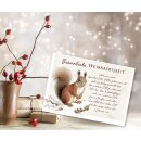 Postkarte - Eichhörnchen zu Weihnachten