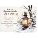Postkarte - Laterne zu Weihnachten
