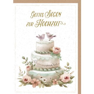 Faltkarte - Hochzeitstorte