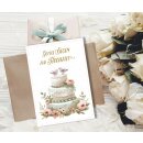 Faltkarte - Hochzeitstorte