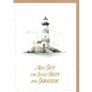 Faltkarte - Leuchtturm Geburtstag