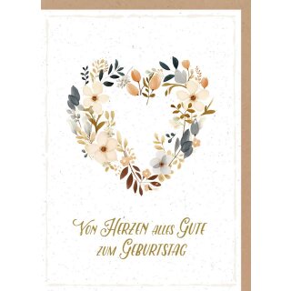 Faltkarte - Blumenkranz