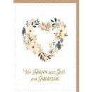 Faltkarte - Blumenkranz
