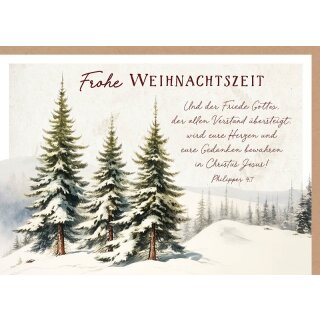 Faltkarte - Wintertannen