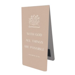 Magnetlesezeichen - With God