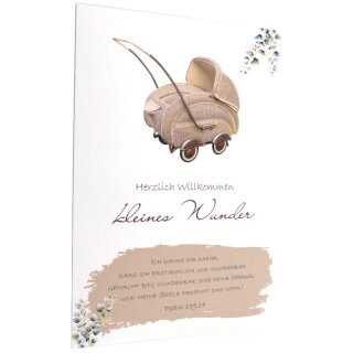 Postkarte - Herzlich Willkommen kleines Wunder