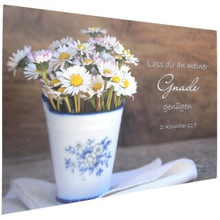 Postkarte - Lass dir an meiner Gnade genügen.