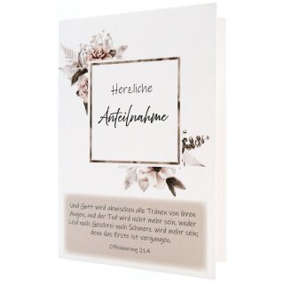 Faltkarte - Herzliche Anteilnahme