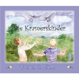 Jungen lassen Tauben fliegen