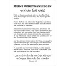 Meine Gebetsanliegen und wie Gott wirkt - Notizbuch