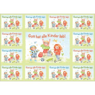 Aufkleber - Gott hat alle Kinder lieb!