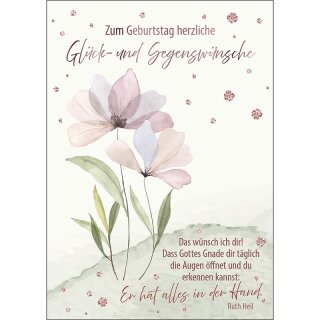 Postkarte - Zum Geburtstag herzliche Glück- und Segenswünsche