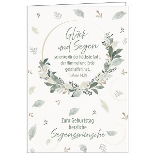 Faltkarte - Zum Geburtstag herzliche Segenswünsche