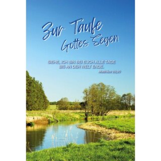 Faltkarte - Zur Taufe - Matt. 28,20
