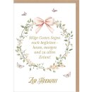 Faltkarte - Hochzeit Blumenkranz