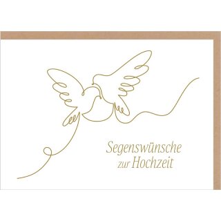 Faltkarte - Hochzeit - Vögel