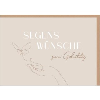 Faltkarte - Segenswünsche - Schmetterling