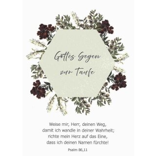 Postkarte - Gottes Segen zur Taufe