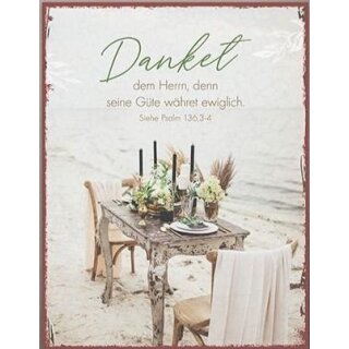 Metallschild groß - Danket dem Herrn