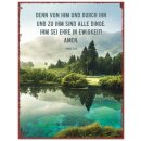 Metallschild groß - Ihm sei Ehre in Ewigkeit