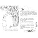 Ansicht Mädchen guckt zum Apfelbaum