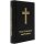 Schwarzes NT mit goldenem Kreuz und Aufschrift