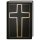 schwarze Bibel mit großen goldenem Kreuz