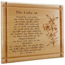 Wandbild mit Motiv - Die Liebe ist...