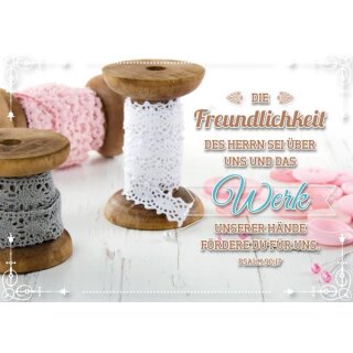 Postkarte - Spitze auf der Rolle