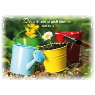 Postkarte mit Gartenmotiv