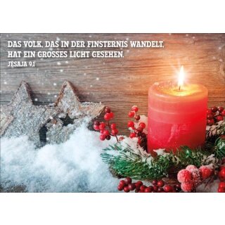 Postkarte - Rote Kerze