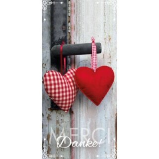 Magnetlesezeichen mit zwei roten Herzen