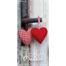 Magnetlesezeichen mit zwei roten Herzen