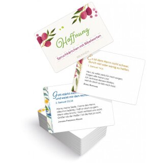 Spruchkärtchen mit Bibelworten 1 - Hoffnung