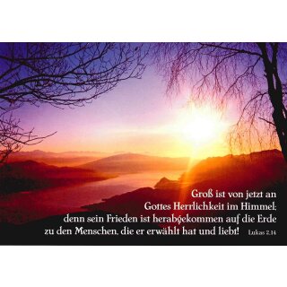 Postkarte - Gottes Herrlichkeit im Himmel