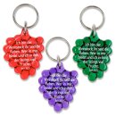 Schlüsselanhänger Weintraube mit dem Vers aus...