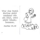 Ansicht Mädchen pflückt Blumen mit dem Vers aus...