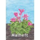 Malheft mit Blumen