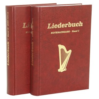 2 Liederbücher mit Noten rot im Set